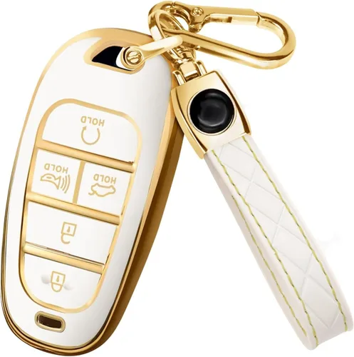 Miniatura 11 de Lucrum Compatible con funda para llavero Hyundai y llavero de cuero, funda para llavero para Santa Fe, Sonata, Tucson, Grandeur, Ioniq 5, Palisade