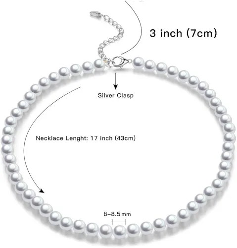 Miniatura 4 de BULINLIN - Gargantilla de cuentas con perlas, joyería de moda para cumpleaños, regalo para mujer