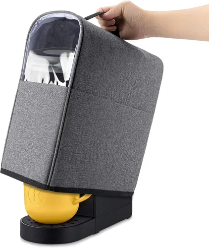 Miniatura 7 de CURMIO Funda antipolvo para cafetera compatible con Keurig K-Mini y K-Mini Plus, funda para máquina de café con bolsillos para K Cup, solo funda