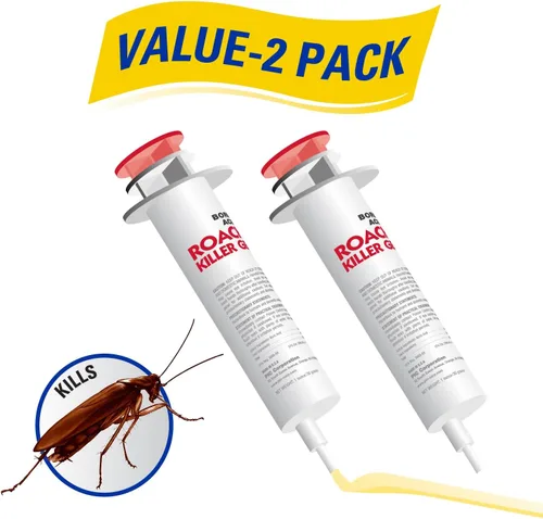 Miniatura 3 de PIC GEL Gel de control de cucarachas de ácido bórico, jeringa de 1 onza, paquete de 2, blanco