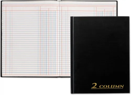 Miniatura 3 de Adams Libro de cuentas ARB8002M, 2 columnas, cubierta negra, 80 páginas, 7 x 9 1/4