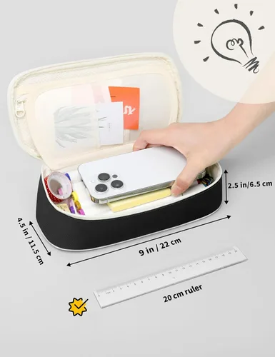 Miniatura 4 de Estuche Lindo para Lápices SUNEE, Funda Estética para Bolígrafos, Bolsa Grande para Lápices de Color con Cremallera, Almacenamiento y Organizador