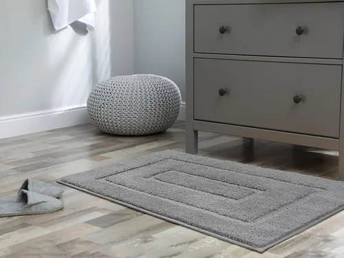 Miniatura 8 de HOMORE Alfombra de Baño Gris de 24x17 Pulgadas Suave Absorbente de Microfibra Alfombras Pequeñas de Baño, Alfombra de Baño Corredor Lavable