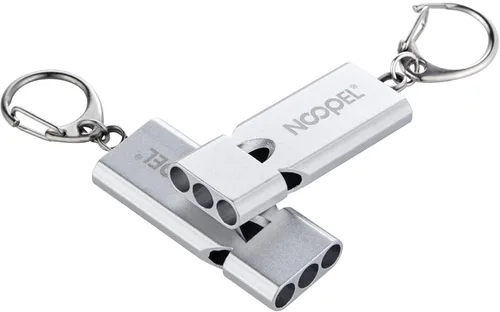 Miniatura 2 de Whistle Emergency Noopel - Silbatos de supervivencia de tres tubos, paquete de 2 con cordón y llavero para senderismo, camping, kayak, deportes