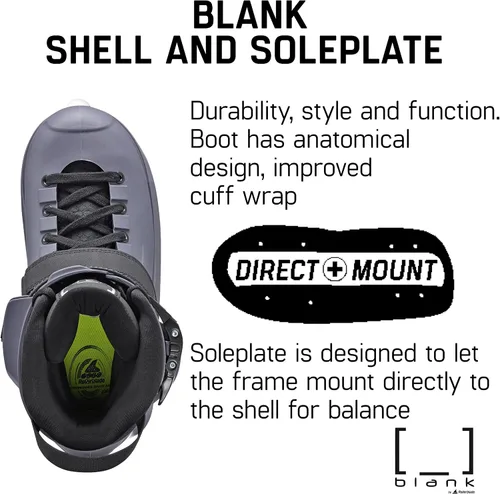 Miniatura 3 de Rollerblade Blank Team - Patines en línea unisex para adultos, color gris, rendimiento urbano
