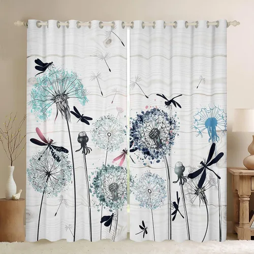 Miniatura 24 de Manfei Cortinas opacas negras de panal de abeja con luces de neón azul real, tratamientos de ventana con estampado geométrico hexagonal, decoración