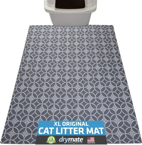 Miniatura 22 de Drymate - Tapete para gatos, contra desorden de caja de arena, a prueba de orina, absorbente/impermeable, 20 x 28 pulgadas, azul