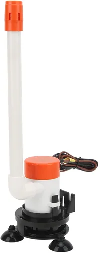 Miniatura 5 de Baitwell Bomba de 12 V 350 GPH 12 V Livewell Bomba aireadora de cebo sumergible portátil inferior para barco marino, bomba de pozo de vida, bomba