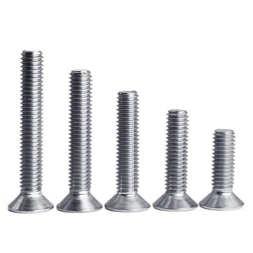 Miniatura 4 de Tornillos de cabeza plana M6 x 12 mm con casquillo hexagonal, pernos avellanados, acero inoxidable 304, acabado brillante, totalmente roscados