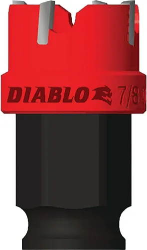 Miniatura 2 de Diablo Cortador de agujeros de dientes de carburo Demon de acero, vida útil 50 veces más larga, cuello de tope de profundidad, expulsión de enchufe