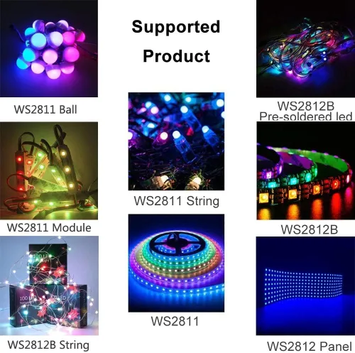 Miniatura 2 de Controlador LED SP611E Aplicación de música Bluetooth para WS2811 WS2812 Tira de luz LED direccionable IR38 Teclas DC5V-24V Sync Music Controller