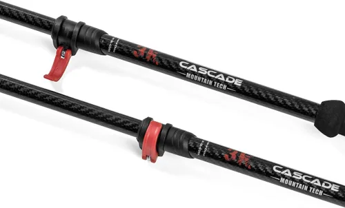 Miniatura 6 de Cascade Mountain Tech - Bastones de senderismo de fibra de carbono, bastones para caminar o hacer senderismo con seguros ajustables rápidos Corcho