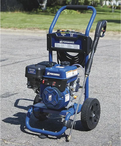 Miniatura 9 de Powerhorse Lavadora a presión de agua fría a gas, 3400 PSI, 2.7 GPM, bomba axial sin mantenimiento, marco de tubo de acero