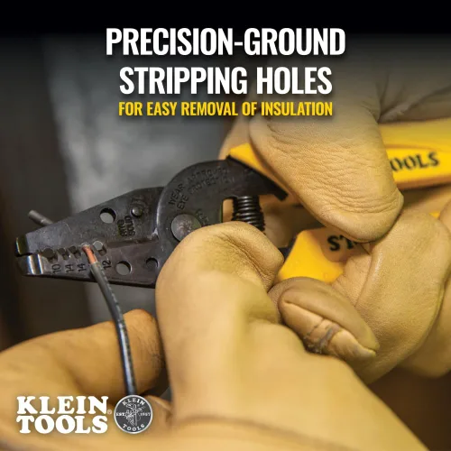 Miniatura 5 de Pelacables/cortador Klein Tools 11045, amarillo 10 – 18 AWG Solid Wire