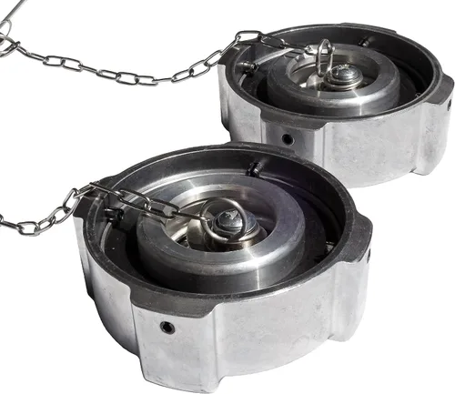 Miniatura 3 de Llaves iguales par 1/4 vuelta de bloqueo de aluminio diesel tapas de combustible para ciertos Freightliners