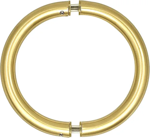 Miniatura 11 de BRIXWELL HC-6BTB-ACP - Manija de puerta de ducha de estilo circular de centro a centro de 6 pulgadas, montaje trasero con cobre antiguo