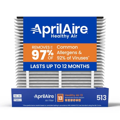 AprilAire Filtro de Repuesto 513 para Purificadores de Aire AprilAire para Toda la Casa - MERV 13, Hogar Saludable Alergia, Filtro de Aire de