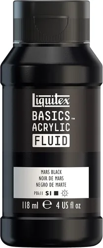 Miniatura 38 de Liquitex BASICS Pintura acrílica fluida, botella de 118ml (4 onzas), tono amarillo cadmio medio Tono medio amarillo cadmio
