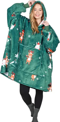 Miniatura 26 de Catalonia Sudadera con Capucha Manta Extragrande, Cómoda Sudadera Sherpa Usable, Regalo para Ella