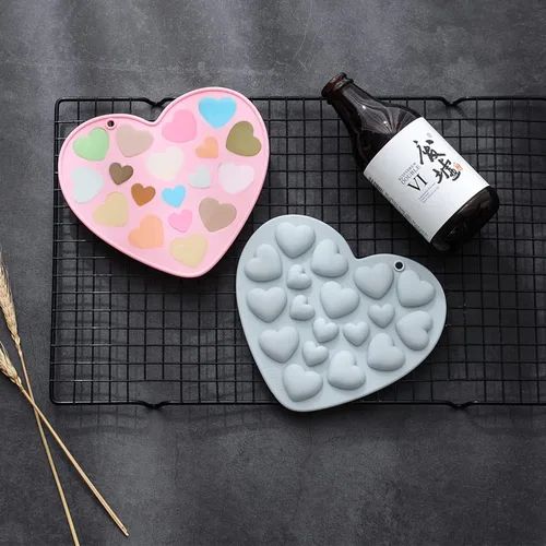 Miniatura 6 de Molde de silicona Chocoalte para el día de San Valentín, 2 formas diferentes, para decoración de pasteles, pequeña herramienta de arcilla de jabón