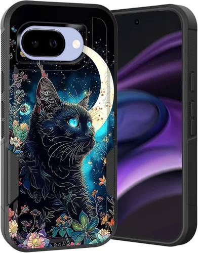Miniatura 45 de Funda para Pixel 6A, Híbrida de Doble Capa de Servicio Pesado Resistente a Prueba de Golpes PC Duro + Funda Protectora de Silicona Suave para Google