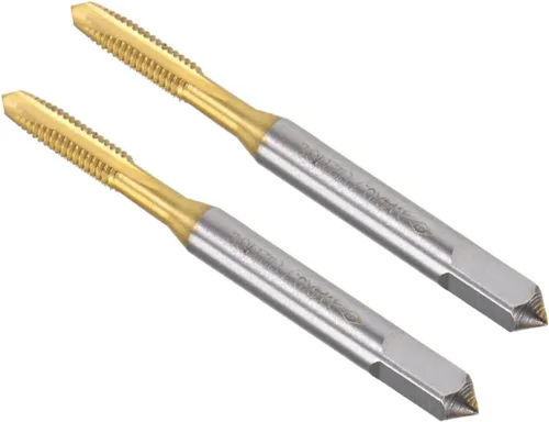 Miniatura 13 de Tapones de punta en espiral, rosca métrica M2 x 0.4, acero de alta velocidad con revestimiento de titanio 6542 - Aplicaciones: para taladrar