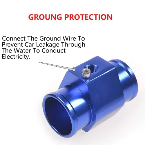 Miniatura 3 de Abrazadera de adaptador de sensor de radiador para tubo de junta de temperatura de agua de aluminio, medidor de temperatura, abrazadera azul de 34 mm