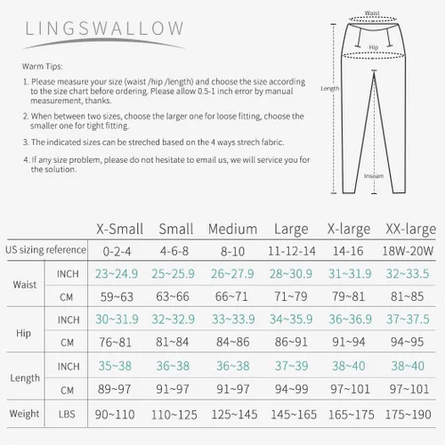 Miniatura 6 de Lingswallow - Pantalones deportivos de tiro alto para yoga, diseño elástico en 4 direcciones con control de abdomen y bolsillos, leggings
