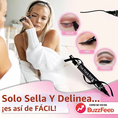 Miniatura 2 de The Flick Stick Sello delineador de ojos con alas para un maquillaje rápido y fácil de ojos de gato, a prueba de manchas y agua, herramienta