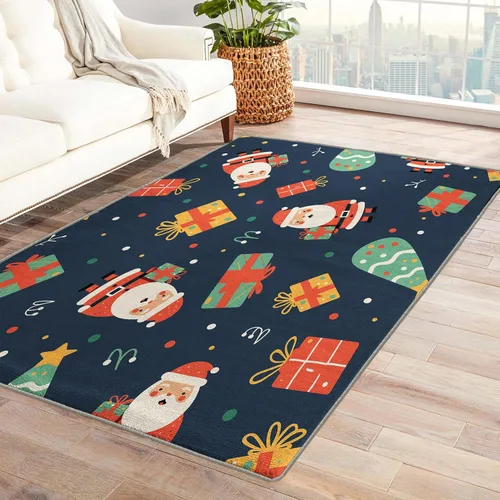Miniatura 19 de Alfombra de oso de 2 x 3 pies, alfombra de Navidad para entrada, sala de estar, dormitorio, alfombra de animales salvajes, decoración de habitación