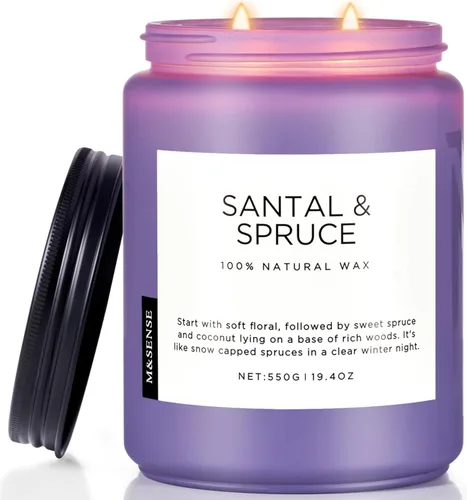 Miniatura 9 de M&SENSE Ode to Winter - Vela perfumada para el hogar, cera de soja natural, mecha de algodón, aroma de invierno, 7.05 onzas hasta 50 horas de tiempo
