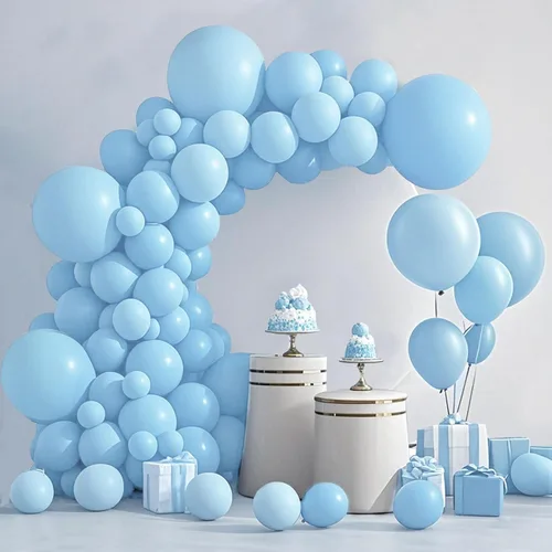 Miniatura 14 de Globo negro, 145 globos de látex negro de alta calidad, kit de arco de diferentes tamaños de 18, 12, 10, 5 pulgadas, kit de arco de guirnalda