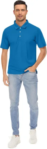Miniatura 7 de CRYSULLY Camisa táctica de golf de manga corta para hombre, con botones, estilo militar