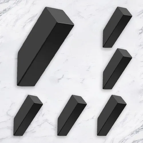 NINETREX Ganchos negros para toallas, gancho negro mate, ganchos modernos para toallas, ganchos de acero inoxidable SUS 304, resistentes al agua,