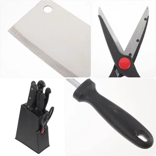 Miniatura 8 de UPKOCH Juego de cuchillos de cocina de acero inoxidable, tijeras no plásticas, suministros de cocina esenciales para uso en el hogar, restaurante