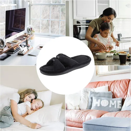 Miniatura 4 de isotoner Signature X-Slide - Zapatillas de satén con espuma viscoelástica para mujer