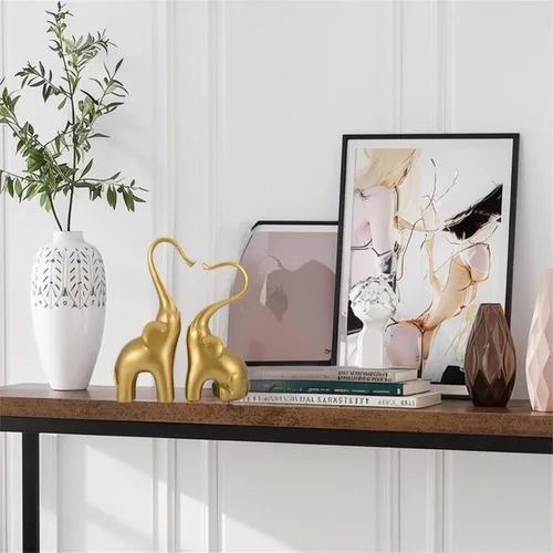Miniatura 4 de Estatuas de elefante amoroso, decoración del hogar, pequeñas figuras de elefante negro enamoradas, escultura de elefante, objetos decorativos