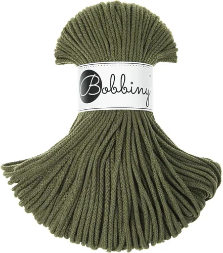 Miniatura 12 de Bobbiny Cordón de macramé trenzado junior de 0.118 in (aguamarina), 108 yardas/330 pies