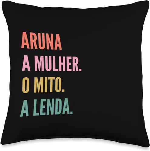 Funny Portuguese First Name Design - Aruna Throw Pillow