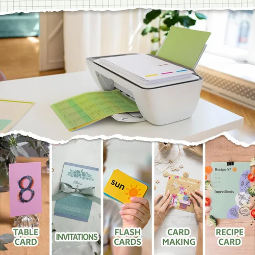 Miniatura 5 de Cartulina de color en blanco de 5 x 7 pulgadas, papel de núcleo sólido grueso de 80 libras para postales, invitaciones, fotos, fabricación
