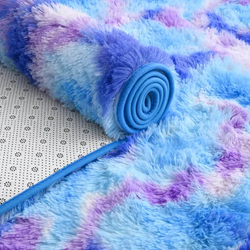 Miniatura 3 de AROGAN Alfombras suaves de 2 x 4 pies para dormitorio, alfombra mullida de felpa, alfombra peluda que no desprende para guardería, habitación