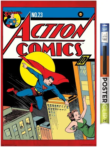 Miniatura 17 de Trends International DC Comics - Póster de pared de Superman - Action Comics 23, 22.375 x 34 pulgadas, versión premium sin marco