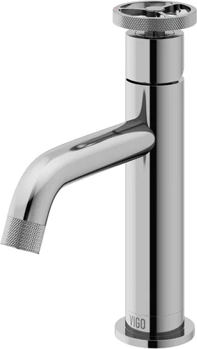 Miniatura 16 de VIGO Cass - Grifo de baño de un solo orificio de 8 pulgadas de alto en níquel cepillado VG01046BN