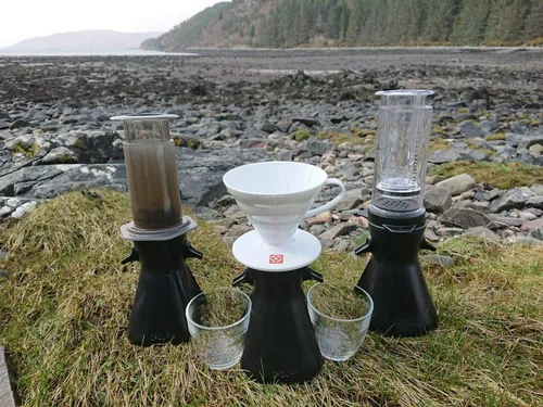 Miniatura 6 de 1 paquete – Soporte doble estándar para gotero de café compatible con Aeropress® – Cafeteras pequeñas (no para versión XL)