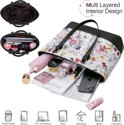 Miniatura 4 de 4 piezas de bolsos de moda para mujer, carteras, bolsos de hombro, bolsos de mano casuales, bolsos cruzados, juego de bolsos de regalo para damas