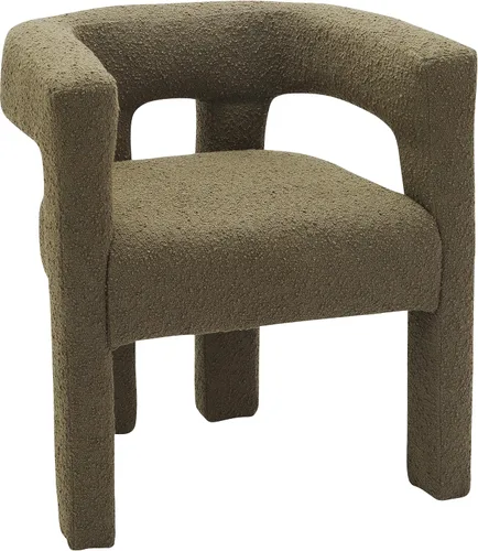 Miniatura 13 de Meridian Furniture Colección Athena Moderna Contemporánea Silla de Acento Comedor Tapizada en Tela Boucle, 25" An x 21" Pr x 27" Al, Negro