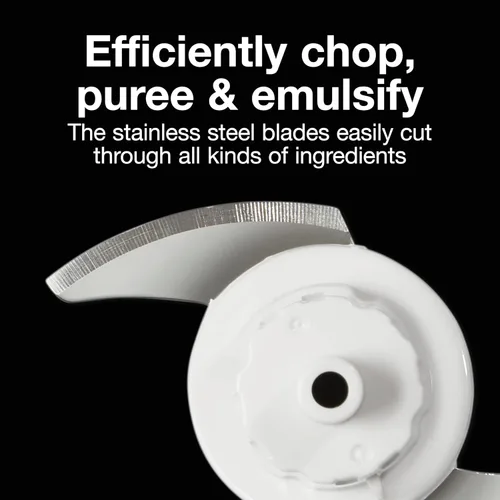 Miniatura 3 de Proctor Silex Durable Electric Vegetable Chopper & Mini Food Processor for Chopping, Puree & Emulsify, 1.5 Cup, White