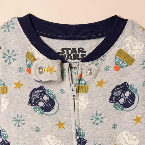 Miniatura 58 de Amazon Essentials Disney Marvel Star Wars - Pijama unisex de algodón con pies para bebés y niños pequeños, paquete múltiple