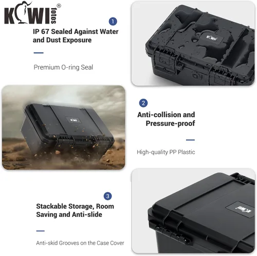 Miniatura 7 de KIWIFOTOS Organizador de baterías C con 15 ranuras para almacenamiento, resistente al agua, IP67, impermeable, celda C, LR14, contenedores alcalinos