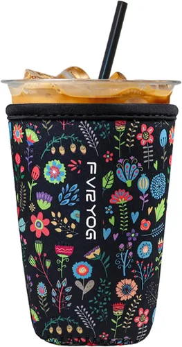 Miniatura 99 de Fundas de neopreno reutilizables aisladas para café helado, fundas para tazas de café helado, fundas para bebidas heladas y calientes